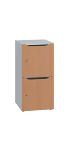 DOMINOU 22 úložná skříň 2-boxová, 917x450x400 mm, korpus bílý, dvířka buk royal